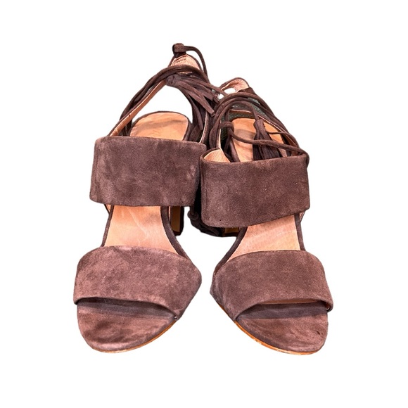 Madewell Octavia tassel sandals taupe suede women’s size 8.5 GUC - Picture 1 of 7